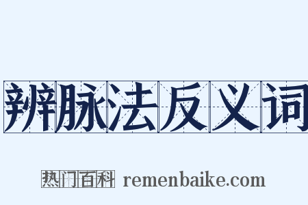 辨脉法反义词是什么意思的图片